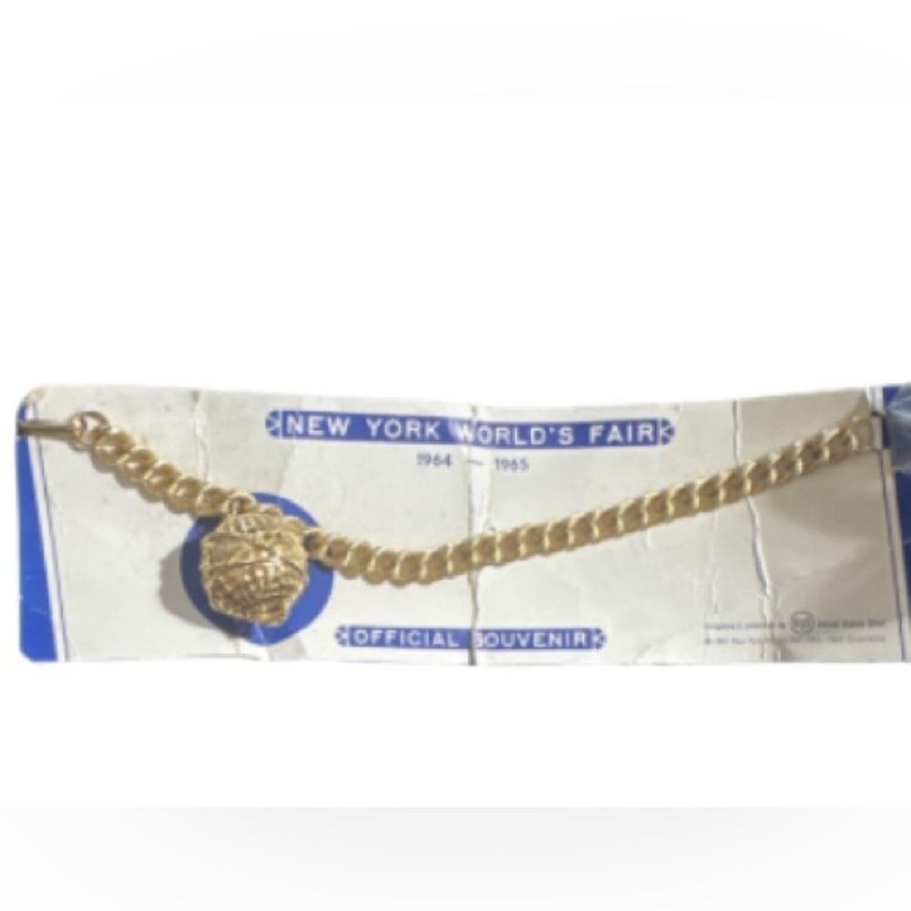1964-1965 Worlds Fair official Gold-Tone Souvenir bracelet